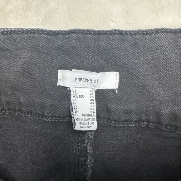 Forever21 Black Flare Bell Bottom Jeans Size 25 - Picture 10 of 13